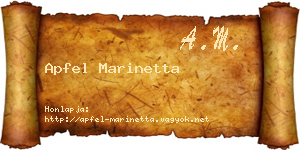 Apfel Marinetta névjegykártya
